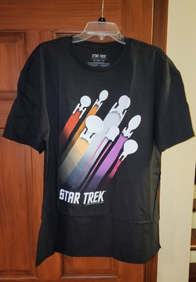 STAR TREK  Licensed Adult Men's Graphic Tee Shirt 2XL - Black