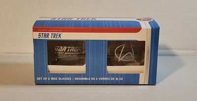Star Trek - Set of 2 - 10oz Glasses - Made in USA - NIB