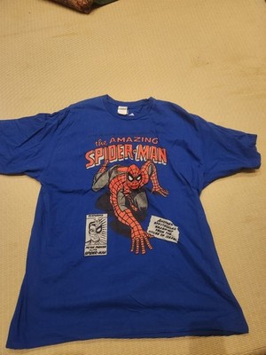 Marvel Spiderman 2XL Blue Men's/Unisex T-Shirt Short Sleeve Crew Neck