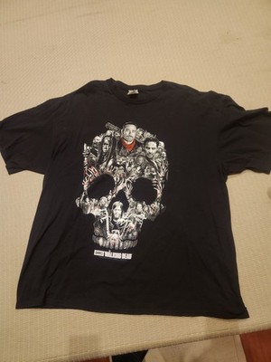 The Walking Dead Men's/Unisex  T-Shirt 2XL Black Crew Neck Short Sleeve