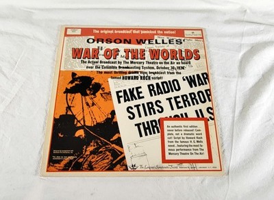 Orson Welles War of the Worlds LP Longines SY 5251 Radio Broadcast NM/VG