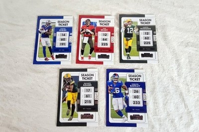 2021 Panini Contenders Football 7 Card Lot Tom Brady Rodgers Adams Kelce Barkley