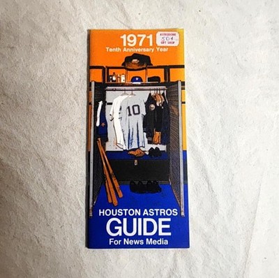 1971 Houston Astros Guide for News Media 10th Anniversary Vintage MLB Baseball