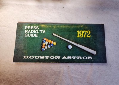 Vintage 1972 Houston Astros - Press Radio/TV Guide