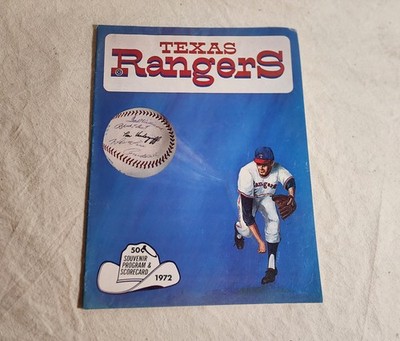 1972 Texas Rangers Souvenir Program Scorecard Inaugural First Season MLB